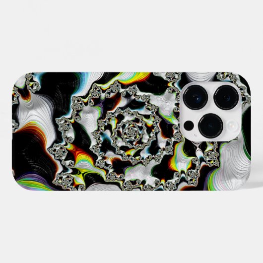 Moderne kleurrijke wervelfractal Psychedelic Case-Mate iPhone Case (Achterkant (horizontaal))