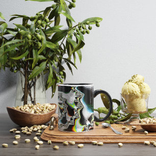 Moderne kleurrijke wervelfractal Psychedelic Mok