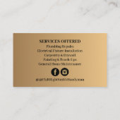 moderne klusjesman visitekaartje (Achterkant)