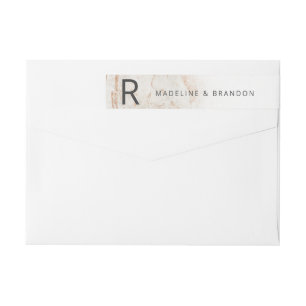 Moderne knikkers Beige Herfst Monogram Retouradres