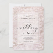 Moderne knikkers in Mauve met Roos gouden bruiloft Kaart (Voorkant)