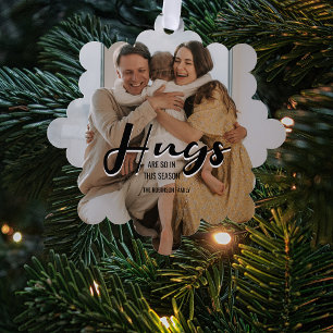 Moderne knuffels Foto Kerstvakantie Ornament Kaart