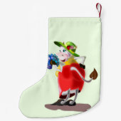 Moderne Koe kerststalling Kleine Kerstsok (Achterkant)