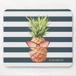 Moderne koele ananas strepen muismat