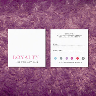 Moderne koele frisse kleurrijke schoonheidssalon klantenkaartje
