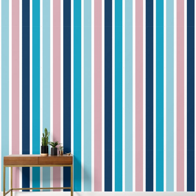 Moderne koele toonstreep behang (Hal)