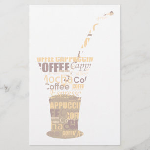 Moderne koffie-illustratie briefpapier