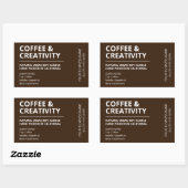 Moderne koffiebruine kaars rechthoekige sticker (Vel)