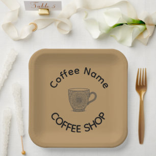 Moderne Koffiewinkel Café Tea Bar Custom Barista Papieren Bordje