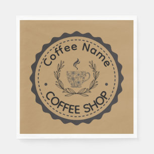 Moderne Koffiewinkel Café Tea Bar Custom Barista Servet