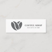 Moderne koffiewinkel - zwart, Professional Mini Visitekaartje (Voorkant)