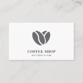 Moderne koffiewinkel - zwart, Professional Visitekaartje (Voorkant)