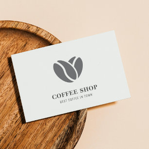 Moderne koffiewinkel — zwart visitekaartje