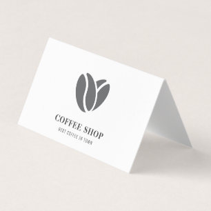 Moderne koffiewinkel — zwart visitekaartjes