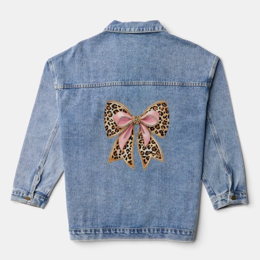 Moderne kokette strik denim jacket (Achterkant)
