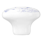 moderne  koningin keramische knop (Zijkant)