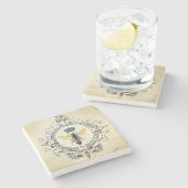 moderne koningin stenen onderzetter (Zijkant)