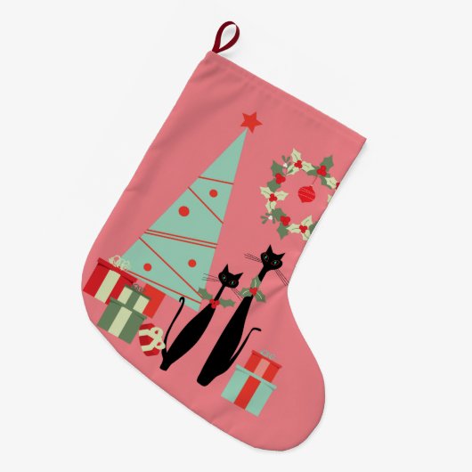 Moderne kool- en kerstboom uit de middelbare eeuw grote kerstsok (Voorkant (Hangend))