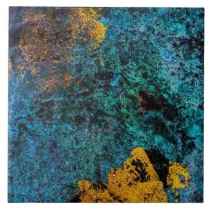 Moderne Koper Metaalachtig Blauw Goud Tegeltje