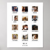 Moderne koppel jubileum foto collage poster (Voorkant)