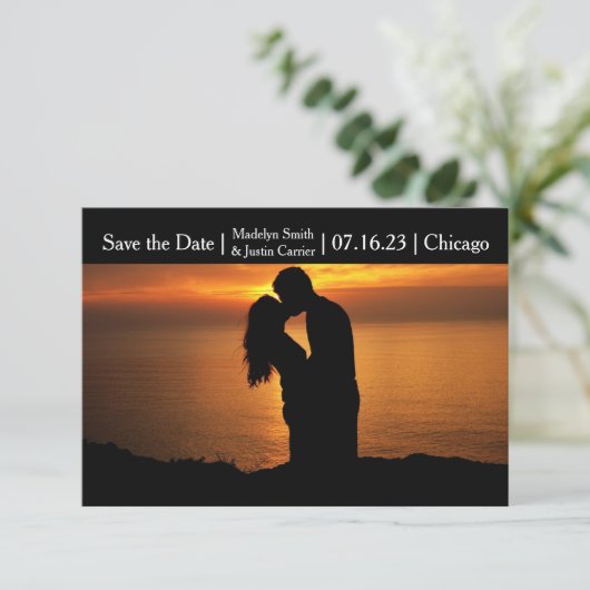 Moderne koppeling foto - 3x5 Opslaan datum Save The Date (Staand voorkant)