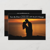 Moderne koppeling foto - 3x5 Opslaan datum Save The Date (Voorkant / Achterkant)