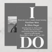 Moderne koppels Douche Uitnodigen - Ik doe Kaart (Voorkant / Achterkant)