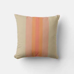 Moderne koraal beige gestreepte sierkussen