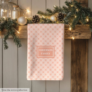 Moderne Koraal Keukenhanddoek Persoonlijke Plaid C