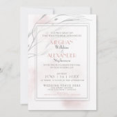 Moderne koraal Roos Waterverf Splash Kaart (Voorkant)