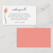 Moderne koraal tropen bruiloft wens goed informatiekaartje (Voorkant / Achterkant)