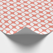 Moderne koraalomlooppapier cadeaupapier (Hoek)