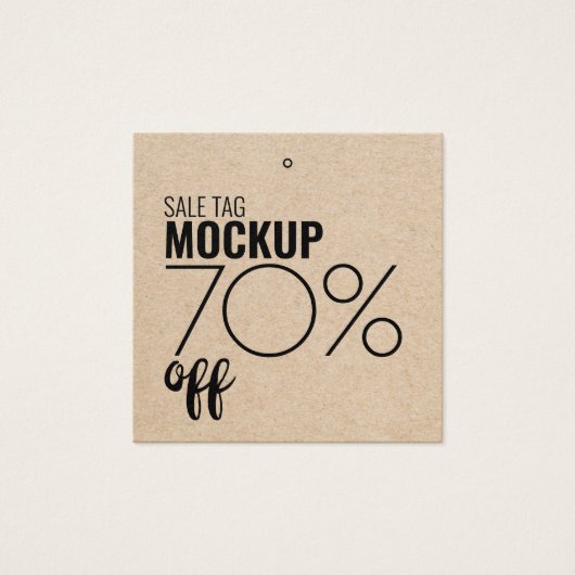 Moderne Korting Verkoop Kleding Hang Label Vierkante Visitekaartjes (Voorkant)