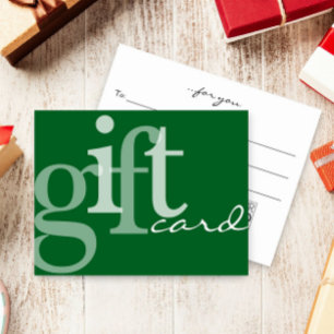 Moderne Krachtige Typografie Groen Logo Cadeaubon Visitekaartje