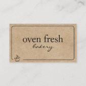 Moderne Kraft Black Cupcake Bakkerij Visitekaartje (Achterkant)