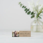 Moderne kraft-klasse van afstuderen met fotonaamka contactkaartje (Staand voorkant)