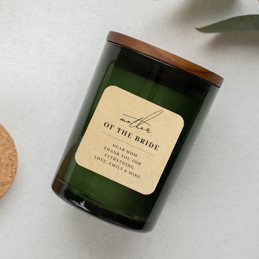 Moderne Kraft Moeder van de Bruid Cadeau Vierkante Sticker