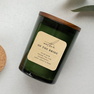 Moderne Kraft Moeder van de bruid Gift Vierkante Sticker