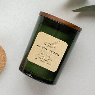 Moderne Kraft Moeder van de Bruidegom Cadeau Vierkante Sticker