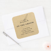 Moderne Kraft Moeder van de Bruidegom Gift Vierkante Sticker (Envelop)