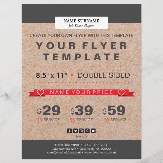 Moderne Kraft Stripe Accent 8,5-inch x 11-inch bro Flyer (Voorkant)
