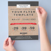 Moderne Kraft Stripe Accent 8,5-inch x 11-inch bro Flyer (Hand)