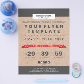 Moderne Kraft Stripe Accent 8,5-inch x 11-inch bro Flyer (Enkel)