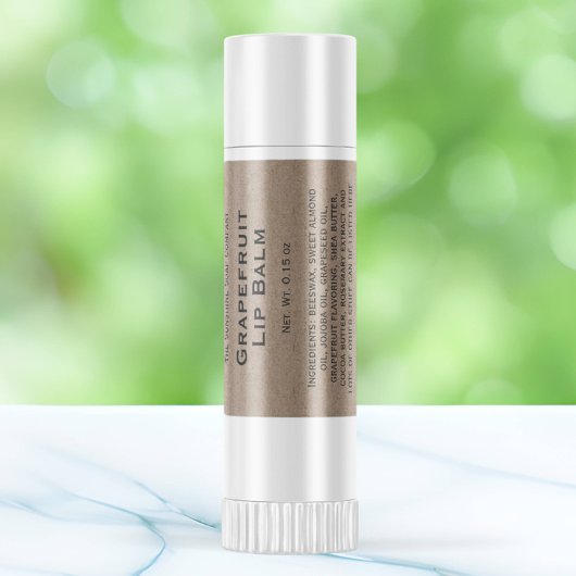 Moderne kraftpapier stijl lippenbalsem tube label