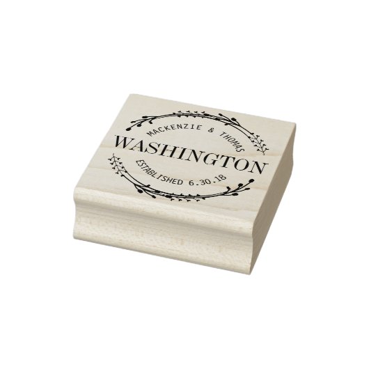 Moderne krans bruiloft stempel (Stempel)