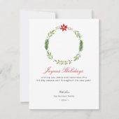 Moderne krans foto feestdagenkaart (Voorkant)