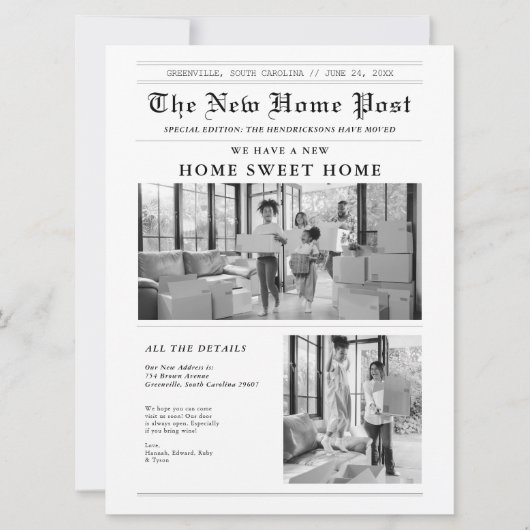 Moderne krant bewegende aankondiging (Voorkant)