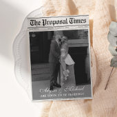 Moderne krantenfoto Het voorstel is trendy Save The Date