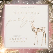 Moderne Kristallen Rendier Neutraal Kerstfeest Kaart