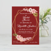 Moderne kruidenierswaren en bleekroze Vrijgezellen Kaart (Staand voorkant)